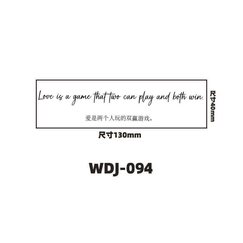 Jugo de hierbas pegatinas de tatuaje letras inglesas pegatinas de tatuaje de clavícula de la mano de espalda alta sensación impermeable a prueba de sudor semipermanente