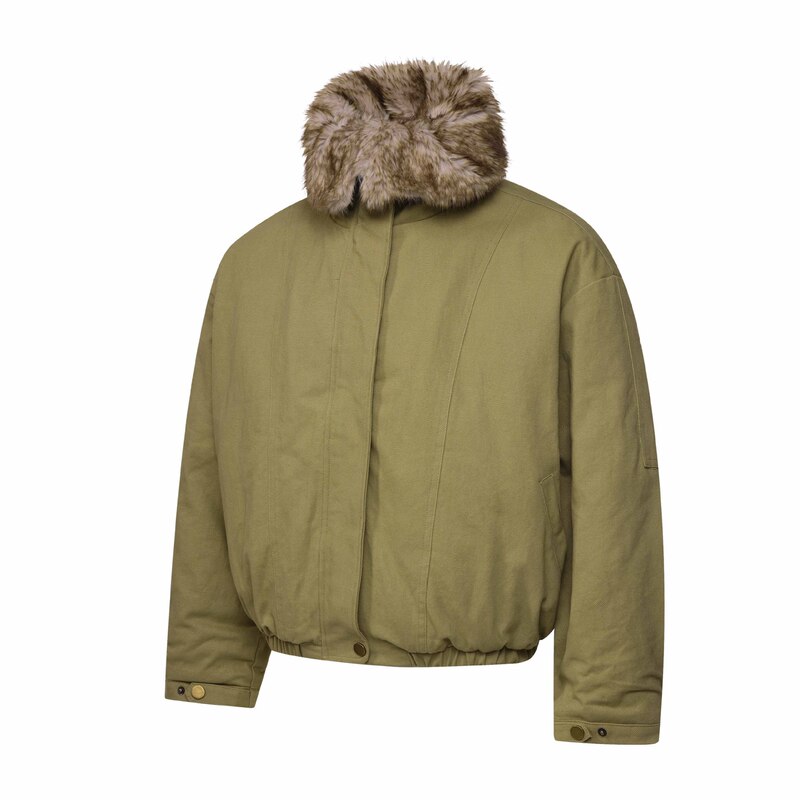 Autumn New Style European and American Style Artificial Fur Collar Bomber Jacket for Men and Women