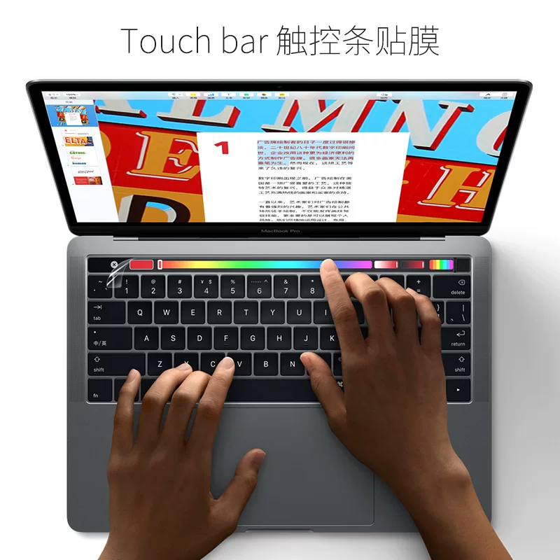 Защитная плёнка для Touch Bar (Apple MacBook Pro A1706/A1707/A2141/A2251), прозрачная 3‑inch