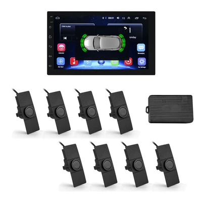 Manufacturer Wholesale Car-Mounted Reversing Radar Full Set with 8 Probe Sensors for Android Car Systems (Park radarı)