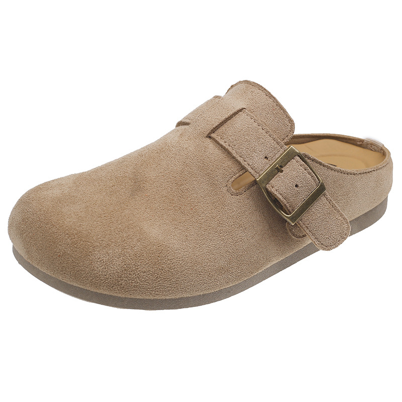 Baotou Bocken zapatos zapatillas de mujer zapatillas de un pie retrógrado cómodo perezoso zapatos de mujer zapatillas de moda
