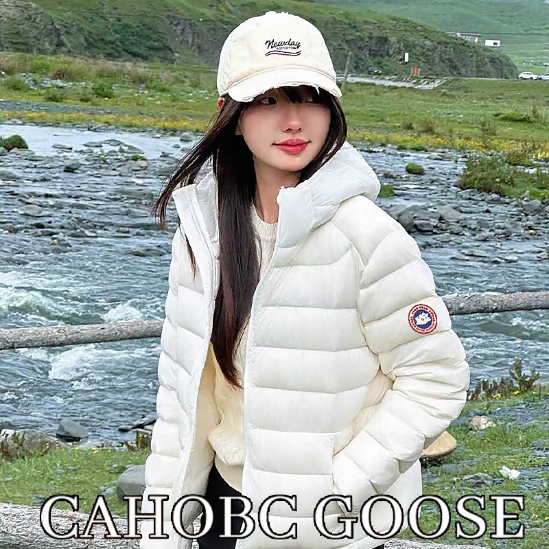 【Goose Brand Same Style】Lightweight Short down Jacket for Women, Thin and Lightweight Casual Hooded Warm Men's Coat