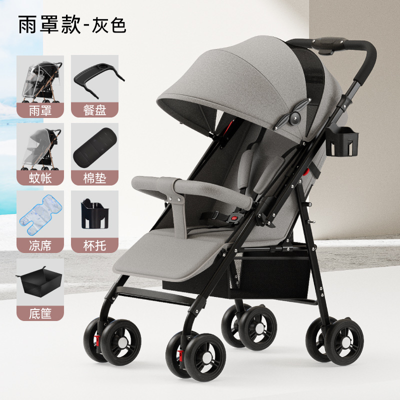 Mayorista bidireccional cochecito de bebé se puede sentar y acostarse bebé ultra ligero plegable pasear artefacto mágico para el recién nacido portátil