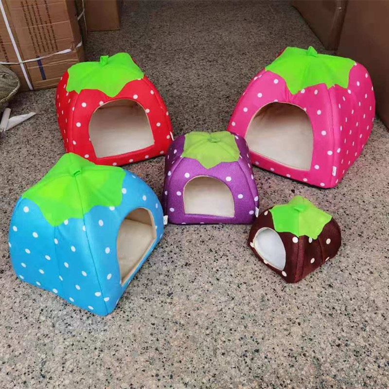 Mascota nido fresa perrera gato nido de conejo nido de doble uso suministros para mascotas ventas directas de fábrica