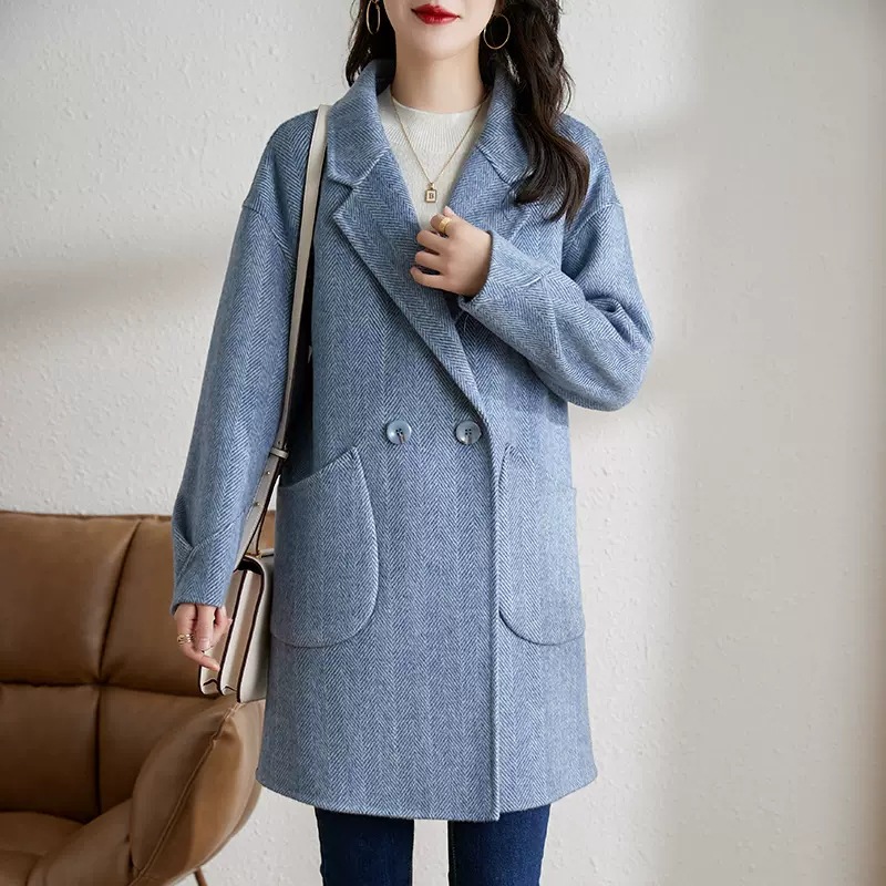 블루 [레귤러 스타일] 헤링본 패턴