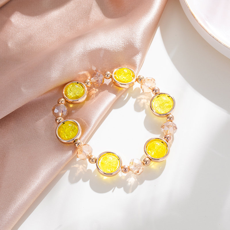 Water Droplets Pattern Women's Gender Simple Style Water Droplets Glass Stone Alloy Wholesale Bracelets