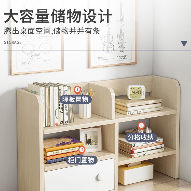 Simple escritorio estantería estudiante dormitorio de escritorio de almacenamiento rack escritorio multi-capa de almacenamiento de rack de escritorio de esquina pequeña estantería