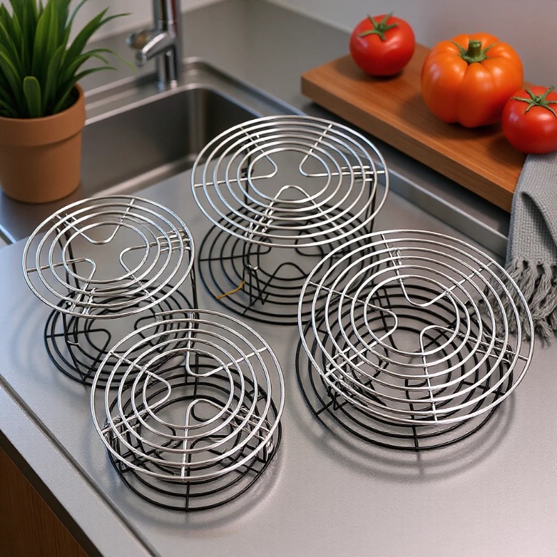 Stainless Steel Steaming Rack for Steaming Dishes and Buns, Household Pressure Cooker Steamer Rack, Universal Steaming Tray, Water-Bath Steaming Plate
