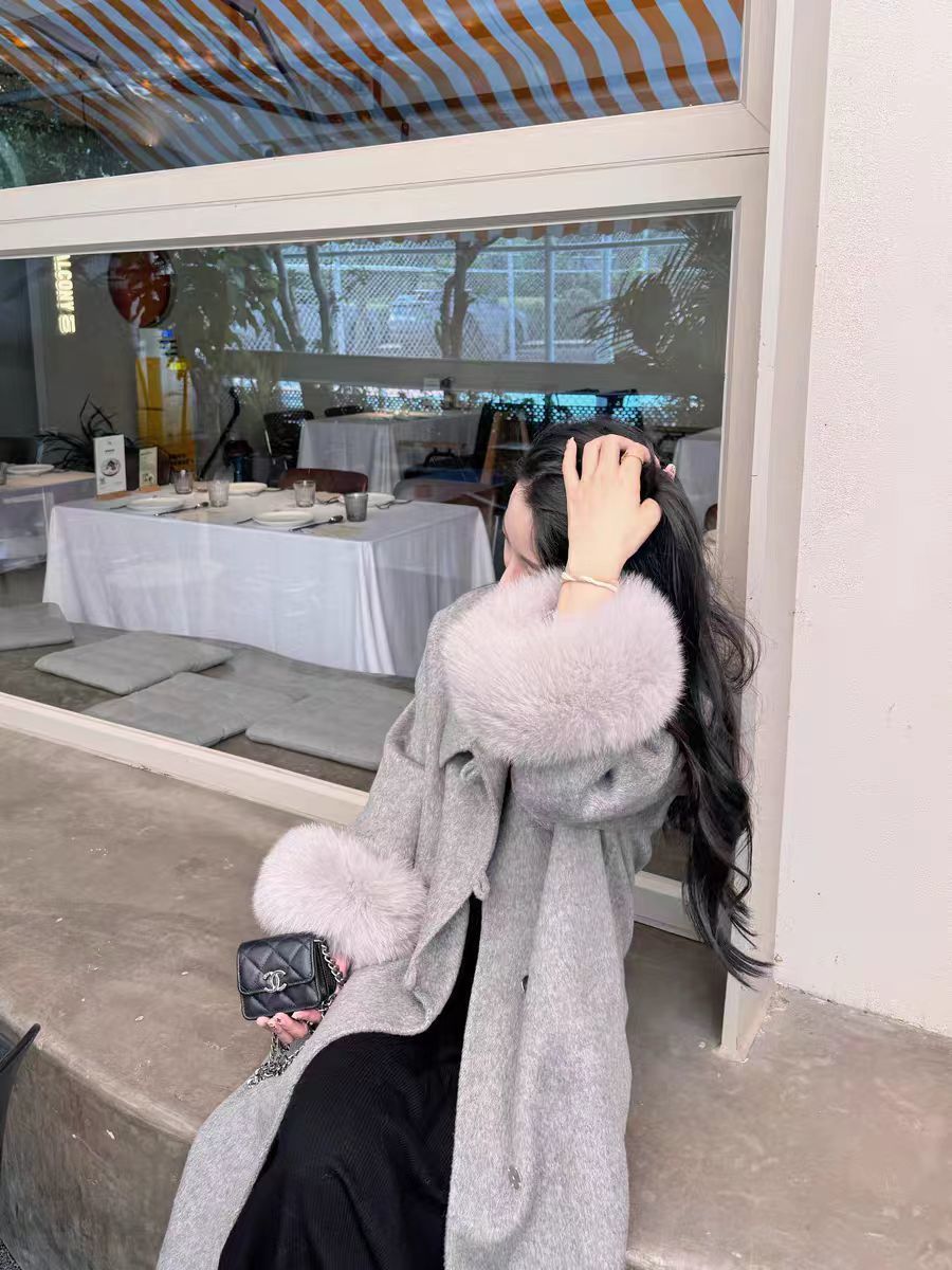 Women's Mid-length Woolen Trench Coat For Autumn And Winter_voghion.com
