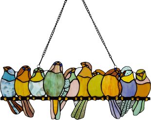 Cross Border Decorative Bird Color Panel Shading Ten Birds Acrylic Printing for Indoor Window