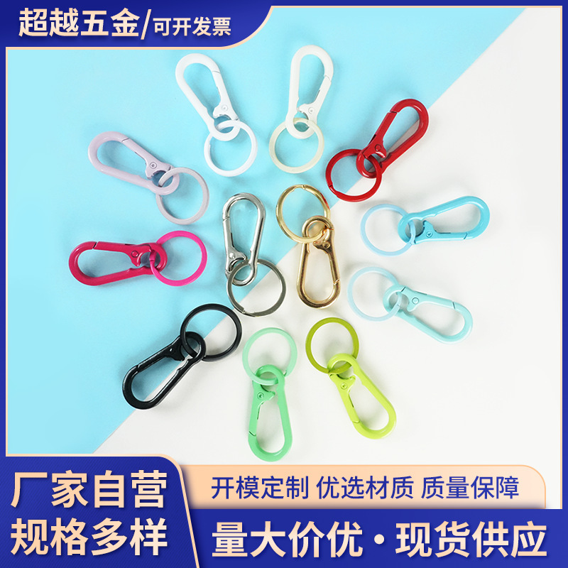 Zinc Alloy Spring Ring Keychain, Colorful Car Key Ring Chain, Backpack Accessories, Carabiner Pendant Zinc Alloy Spring Ring Keychain, Colorful Car Key Ring Chain, Backpack Accessories, Carabiner Pendant