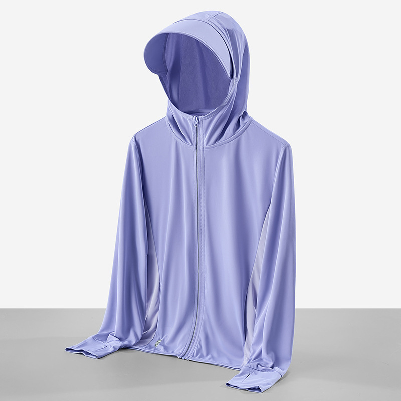 Ropa de protección solar para mujeres verano 2022 nuevo hielo anti-UV transpirable ropa de pesca de protección solar para hombres de bicicleta abrigo delgado image 7