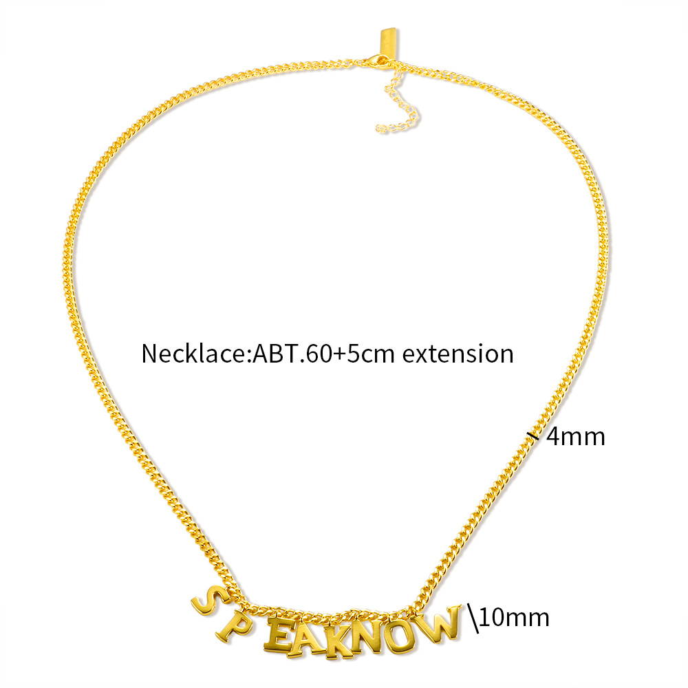 Designer leichte Luxus K Gold Halskette Titan Stahl verblasst nicht Liebe Damenschmuck vielseitiger Anhänger Schlüsselbeinkette_voghion.com