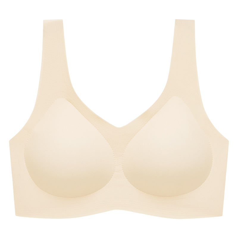 El procesamiento de la fábrica al por mayor pequeño pecho empuja hacia arriba la ropa interior sin costuras de las mujeres completo fijo Delgado inalámbrico deportes belleza espalda sujetador de las mujeres