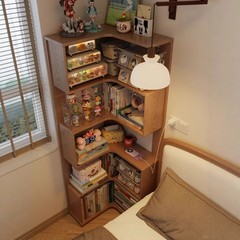 转角书架手办展示架高达盲盒收纳架卧室积木玩具置物架模型陈列架