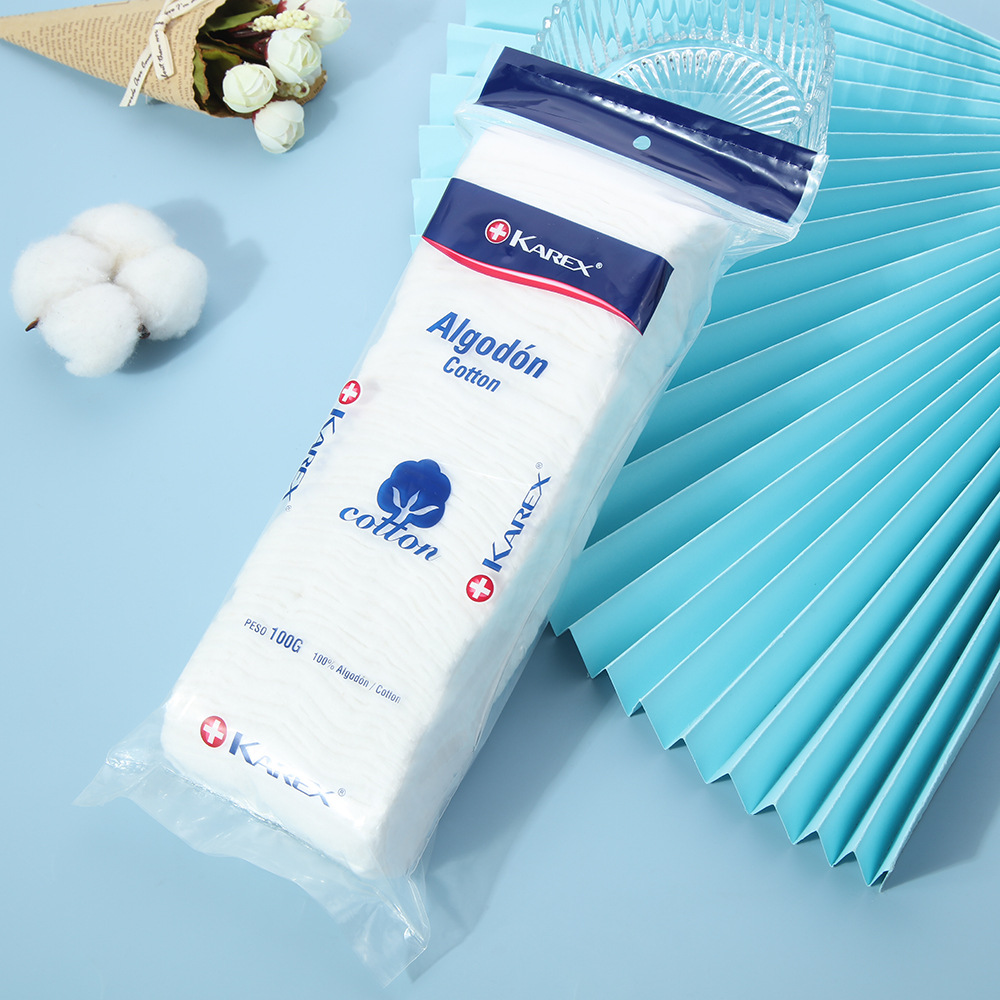 algodón desmaquilleante transfronterizo no se desprende de bordes de algodón húmedo plegable de doble efecto desechable cuadrado algodón maquillaje al por mayor