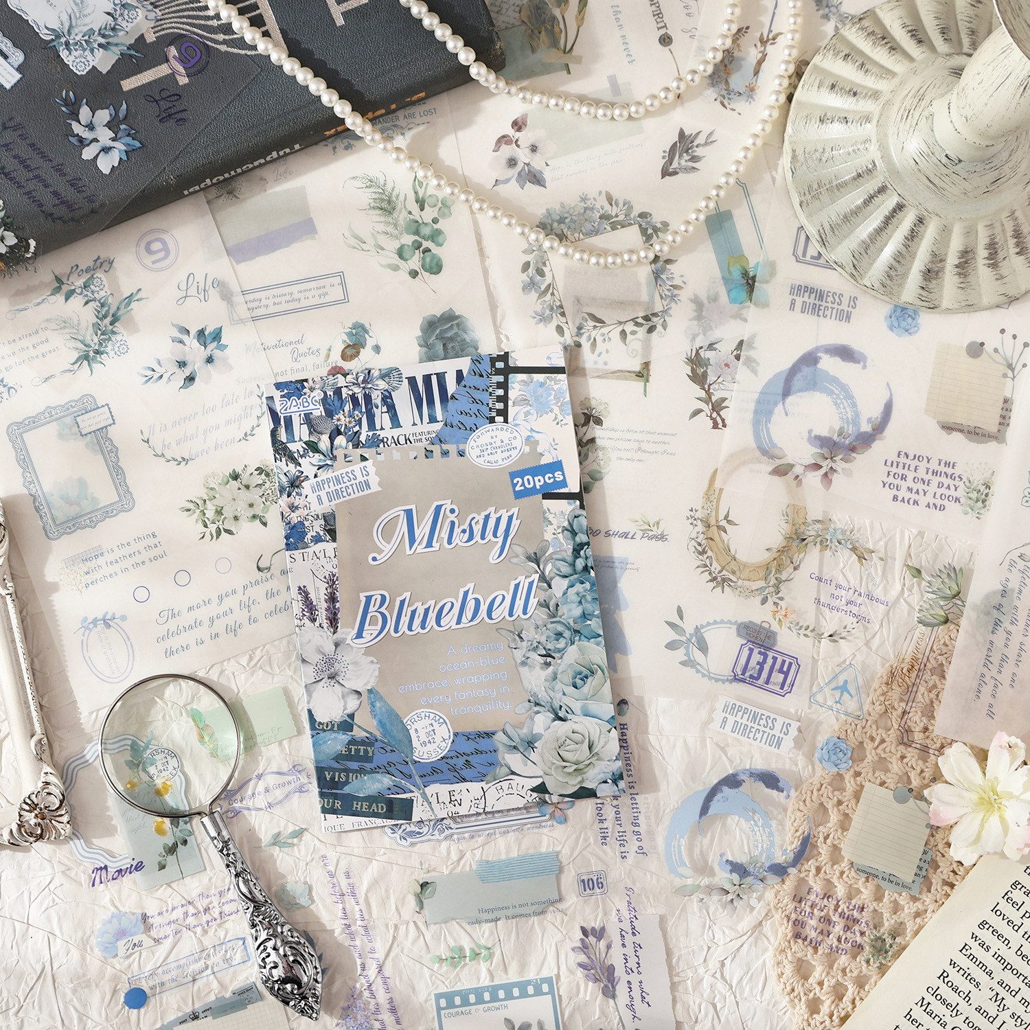 Yue Zhen Hua poesía de viaje película de pegatinas de libro de pegatinas de mano pegatinas transfronterizas pegatinas para niños pegatinas de mascotas pegatinas de libro de mano