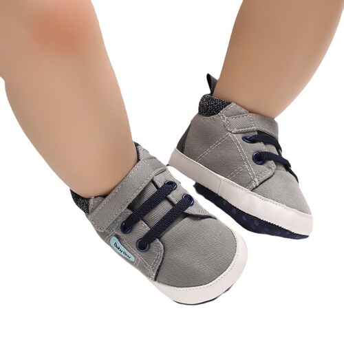Spring and autumn model 0-1 year old baby toddler shoes soft sole baby shoes canvas non-drop shoes casual baby shoes