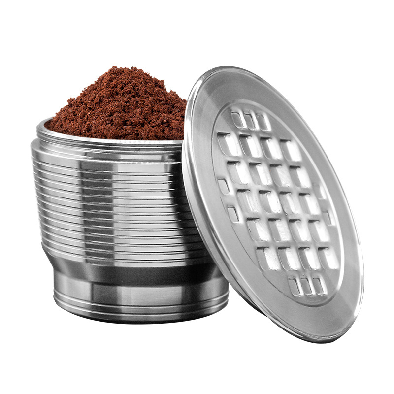Cápsulas de café de acero inoxidable con tapa La máquina de café Nestlé se puede reciclar para reutilizar la carcasa del filtro de grasa italiana