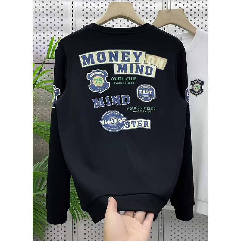 2022 Új Őszi Férfi Márkás Trendi Pamut Sokoldalú Többcímkés Szép Kerek Nyakú Hosszú Ujjú Pulóver Divat Pulóver_voghion.com