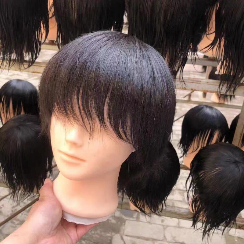 Real Human Hair Male Mannequin Head for Hairdressing Apprentices to Practice Cutting, Barber Practice Head, Wig Hair Salon Model Head for Practice Real Human Hair Male Mannequin Head for Hairdressing Apprentices to Practice Cutting, Barber Practice Head, Wig Hair Salon Model Head for Practice