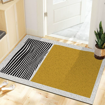 New simple silk ring floor mat pvc door mat entrance entrance hall floor mat kitchen bathroom mat can be cut (Avtomobil döşəmə paspasları) - dusk-4060cm