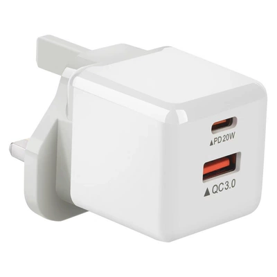 Cross-Border Small Ice Cube Charging Head 16 Mobile Phone Pd Fast Charging Single Head Type-C Charger Head Qc3.0 Super Fast Charging (Mobil şarj cihazları) - british-regulations