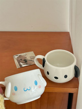 韩风卡通高颜值萌大耳朵小狗马克杯陶瓷杯牛奶杯早餐杯咖啡杯