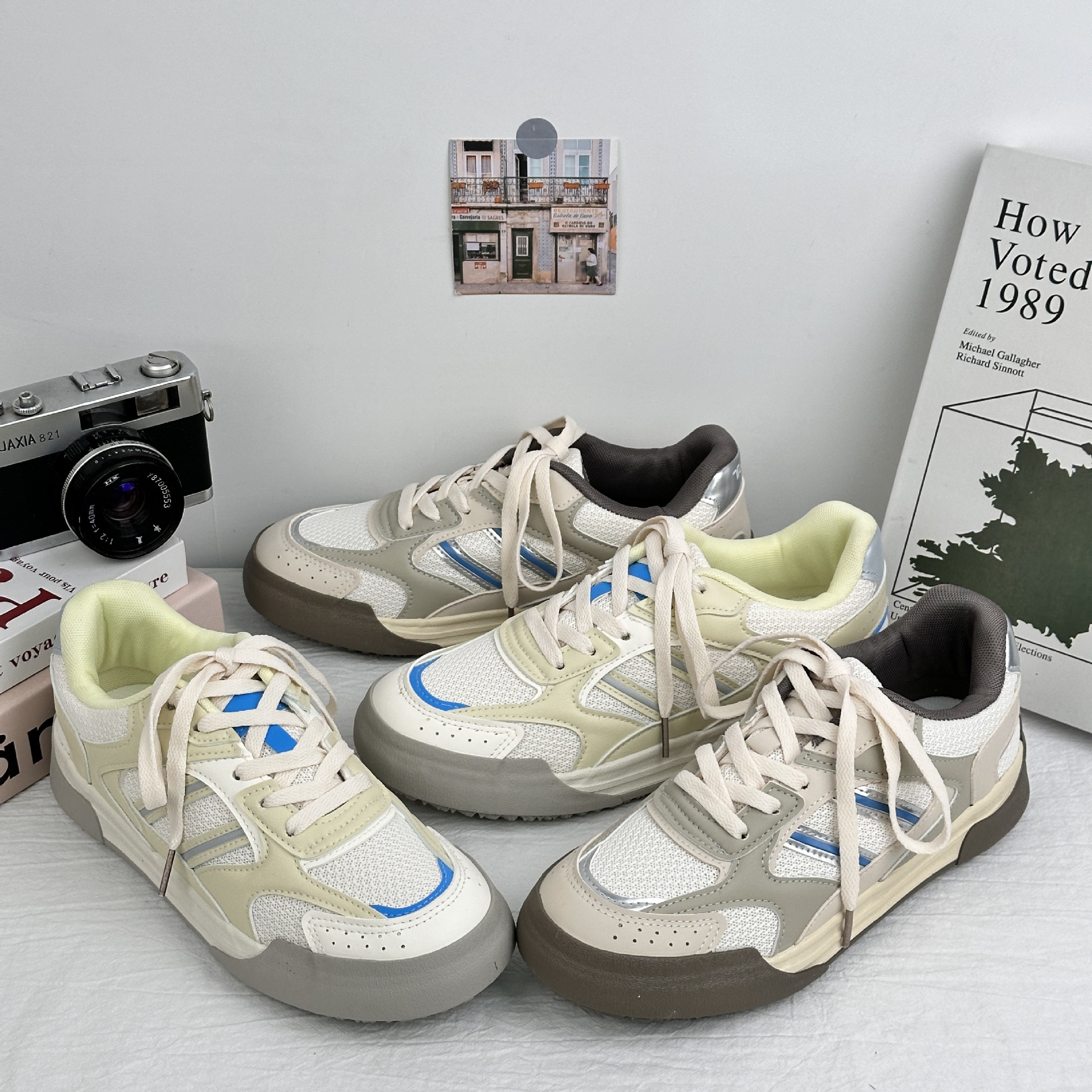Zapatos de hombre Yuanbo 2025, nuevos zapatos de verano respirables de malla, zapatos deportivos casuales, zapatos de skate, zapatos de nicho, zapatos de moda cool