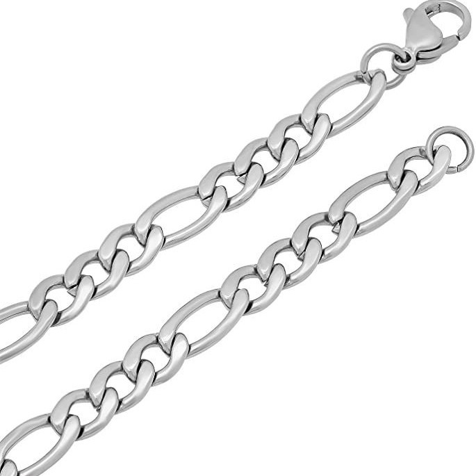Figaro Kette Für Herren Aus Edelstahl Im Drei-zu-eins Design_voghion.com