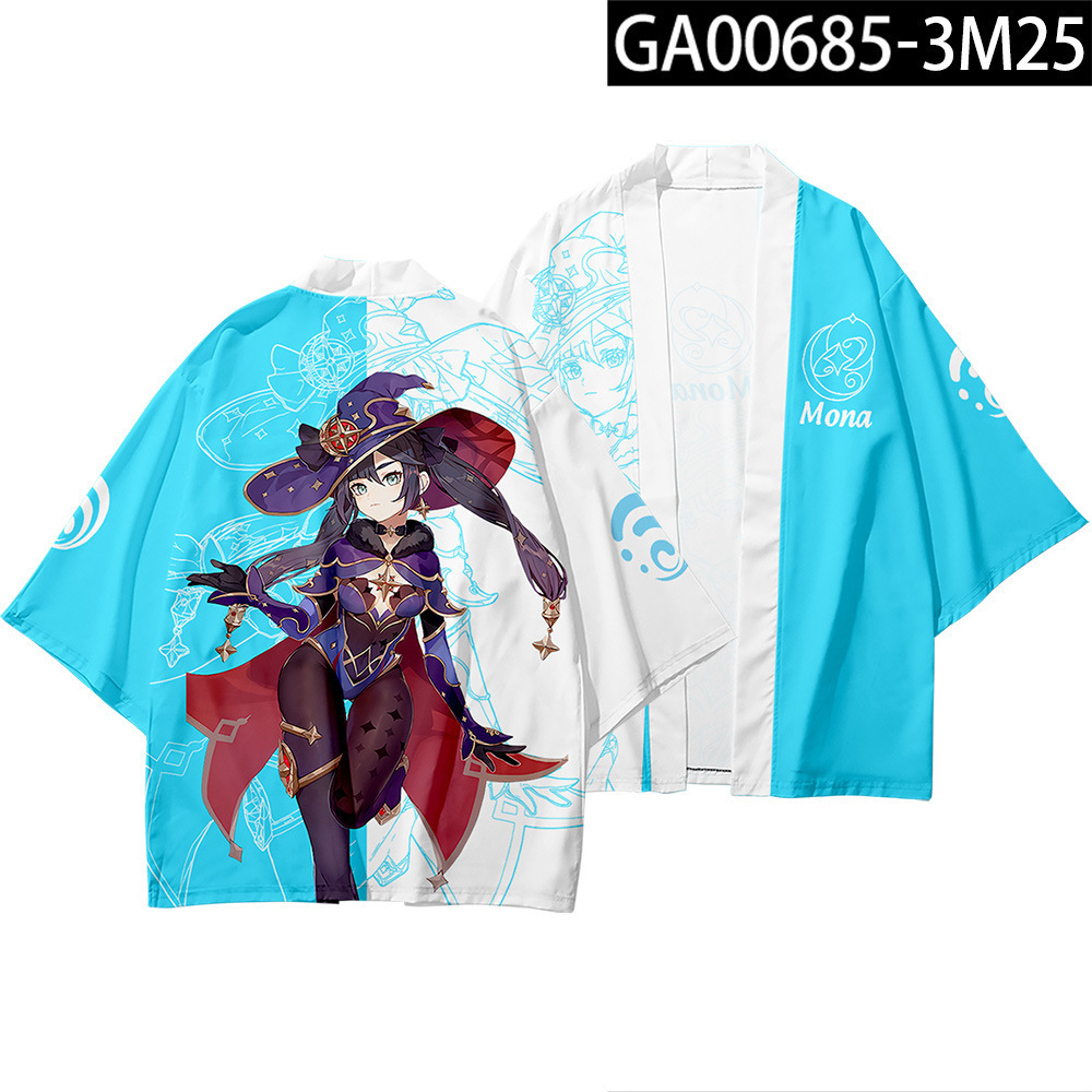 2024 verano anime cosplay dios original Genshin capa Riyue Keli cardigan kimono capa image 25