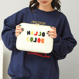 Cross-border wholesale creative towel embroidery liner bag cute ladies shoulder notebook bag anti-splashing 10/13/16 inch