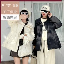 冬季新款时尚百搭女士羽绒服韩版宽松显瘦白鸭绒外套现货批发