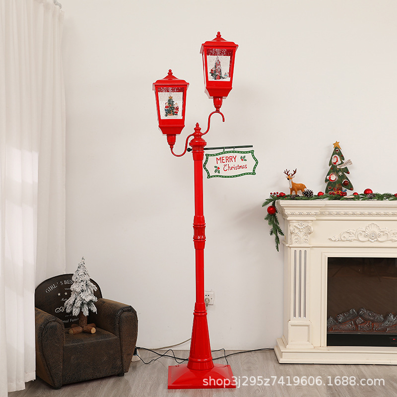 クロスボーダーヨーロッパとアメリカのクリスマス音楽雪の光雪街路灯クリスマスギフトギフトショッピングモールの窓リビングルームの装飾品