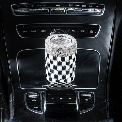 car air outlet hanging decoration – Car ashtray - black-and-white-drill