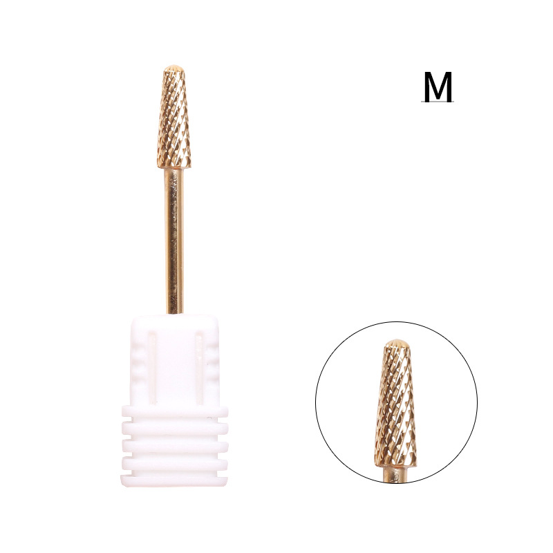 Clavo de acero de tungsteno ruso cabeza de molienda de uñas máquina de pulir removedor de uñas tratamiento frontal esférico exfoliante cabeza de molienda en stock