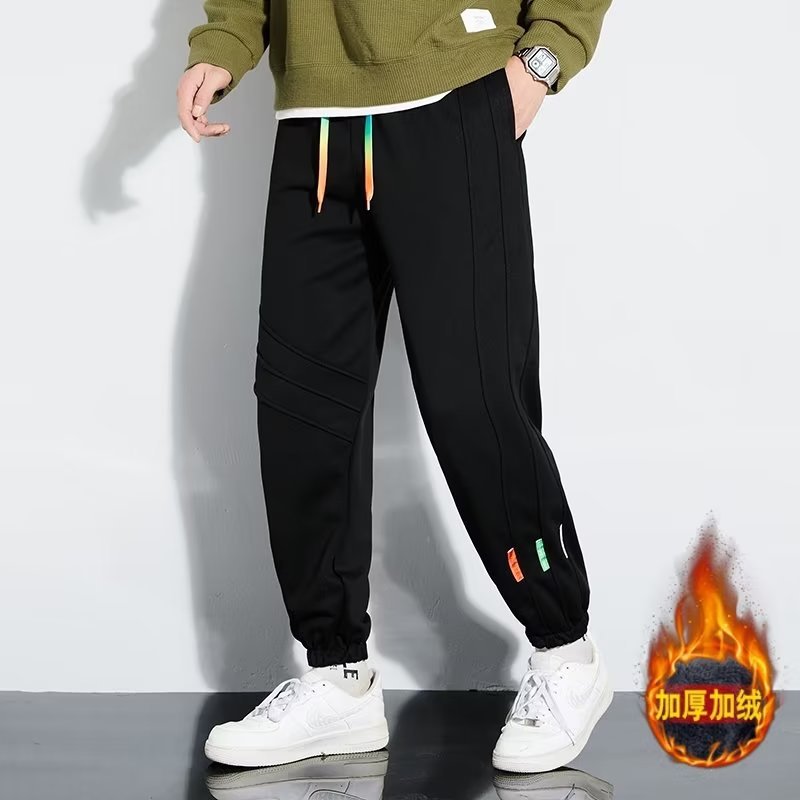 Pantalones de calzado para hombres 2023 nuevos pantalones deportivos de pies para hombres pantalones largos casuales sueltos para hombres pantalones de primavera y otoño y invierno a prueba de frío