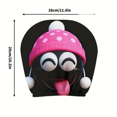 Universal Printed Headrest Covers for — Sürətlər qutusu və əl tormozu başlıqları - pink-polka-dot-hat-expression-2-pack