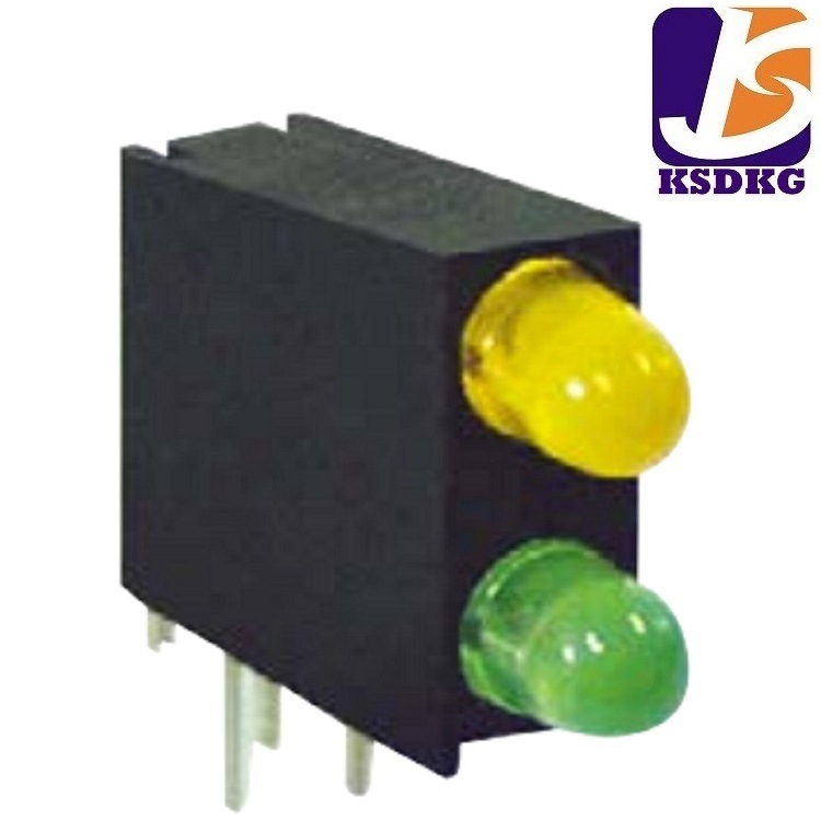 供应卧式SCC-01XX 黄色/绿色指示灯 LED模块 四脚插件 指示灯LED