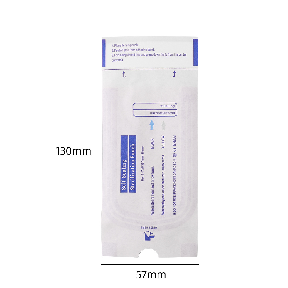 Desechable de uñas bolsa de desinfección auto-Sellado bolsa de embalaje bolsa de almacenamiento kit piel muerta tijeras pinzas cepillo de polvo bolsa de sellado