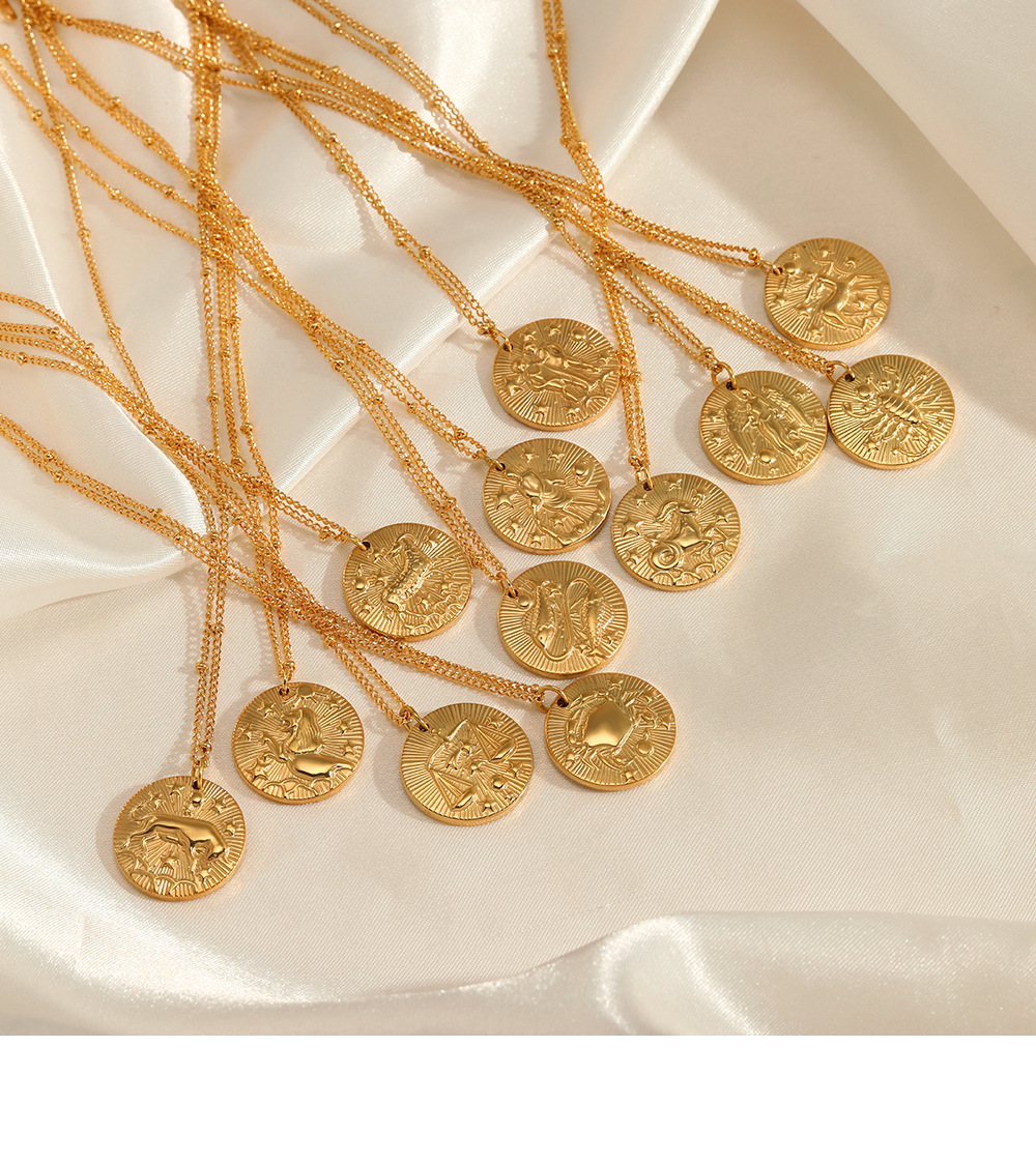 Fashion Constellation Stainless Steel Titanium Steel Plating Pendant Necklace Colorza_colorza_4