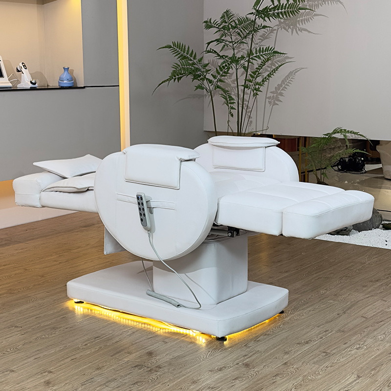 silla eléctrica multifuncional ajustable LED silla de belleza salón de belleza cama silla de bordado con calentamiento de la cama