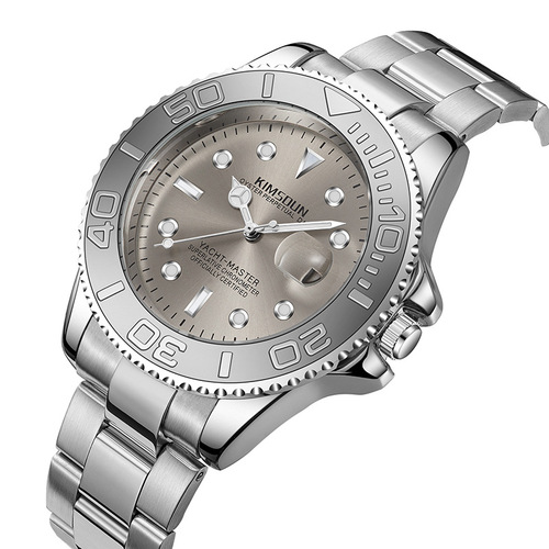 Cross-border gray yacht watch men's fashion steel band watch luminous waterproof quartz watch wholesale men's watch watches