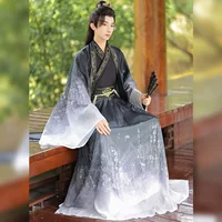 Оригинальный Hanfu Shanhe Ling Song-стиль, длина до талии, китайский стиль, картина тушью, унисекс, крутой повседневный универсальный древний костюм