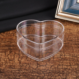 120ml heart transparent box plastic heart-shaped wedding candy chocolate packaging love box spot wholesale