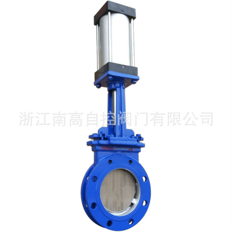 气动明杆刀型闸阀 PZ673X-10P 气动耐磨插板阀 DN100