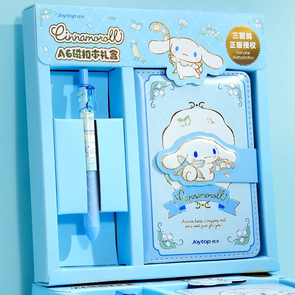 Caja de regalo de libro de manos Kulomi genuina Sanrio juego de papelería de cuentas de mano Melody cuaderno de regalo de cumpleaños