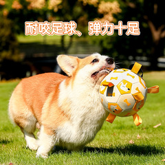 Dog outdoor interactive football toy pet dog training toy ball teeth grinding resistant bite sound cycle inflatable