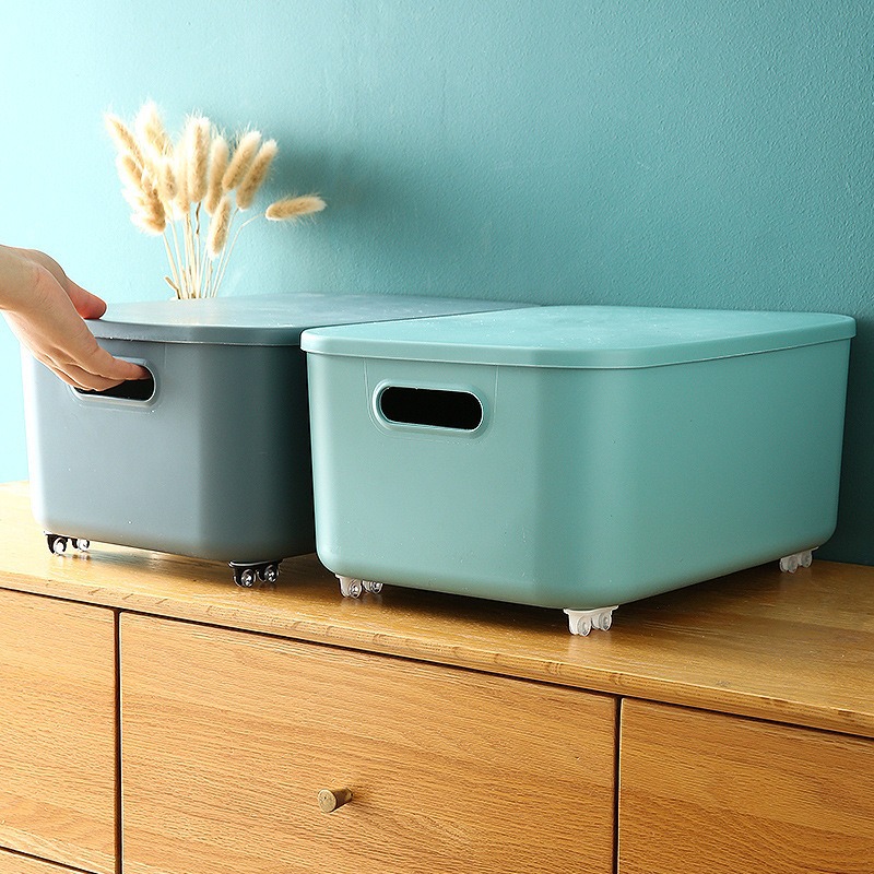 Accesorios de polea de tipo adhesivo sin perforación bajo la cama caja de almacenamiento basura ruedas caseras unidireccionales ruedas caseras cuatro paquetes