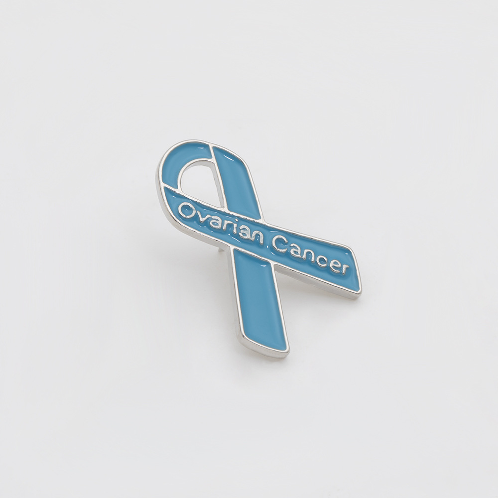 Fashion New Blue Ribbon Alloy Oil Drop Badge Alloy Brooch display picture 5